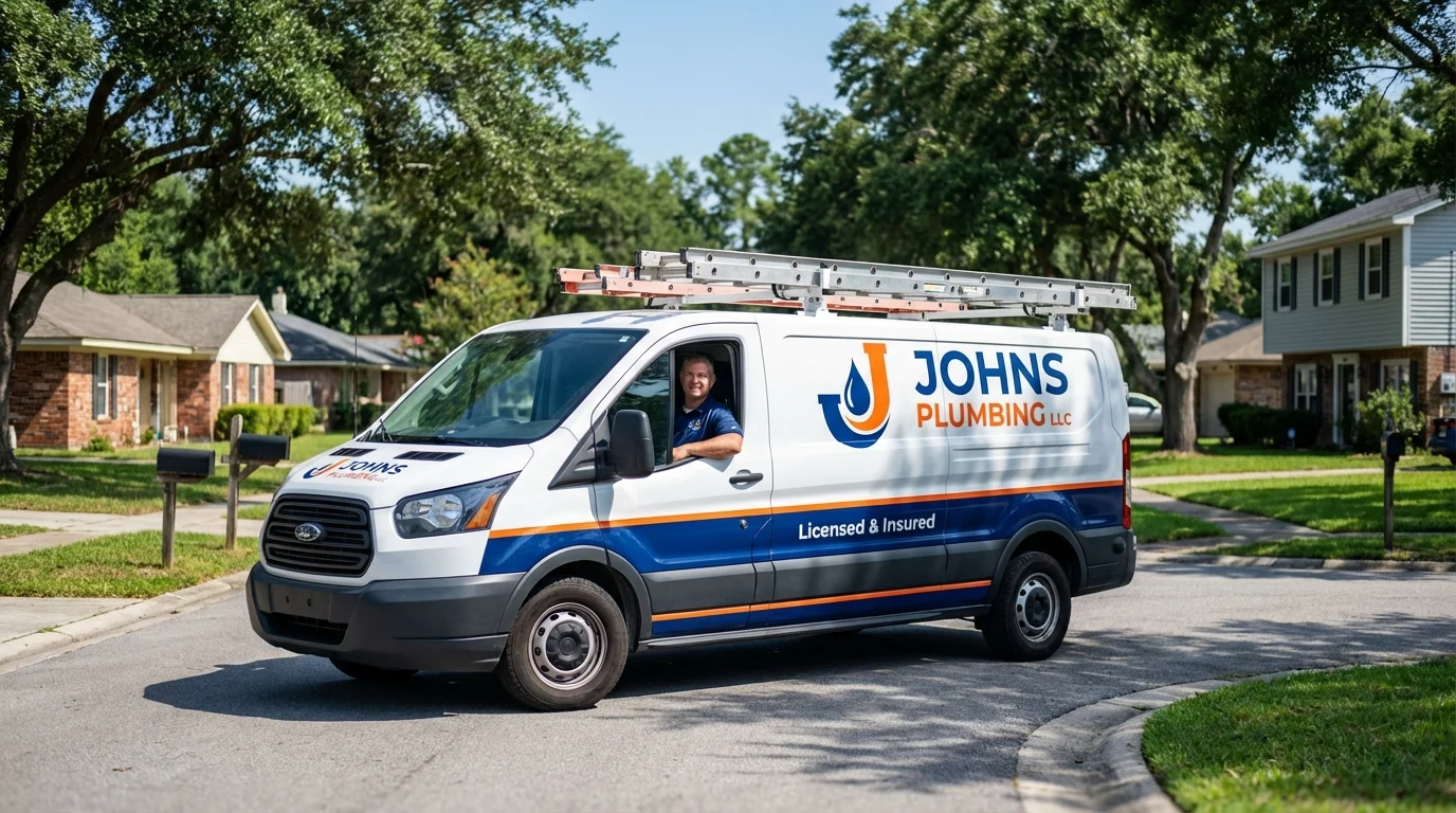 Johns Plumbing LLC service van in Hildale, UT